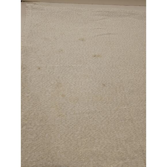 18 Cotton Cloth Dinner Napkins White Gold Silver Sparkles Dinner Party 18” - Picture 7 of 7